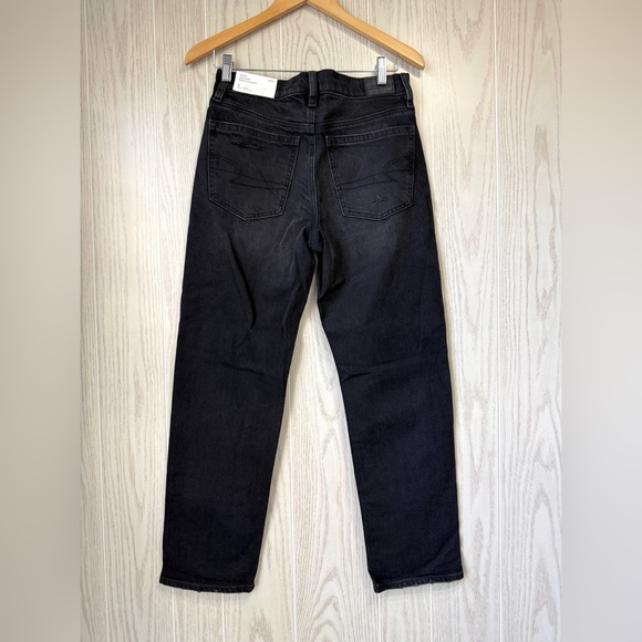American Eagle Super High-Rise Ankle Straight Jeans Black Size 4 - Picture 5 of 5
